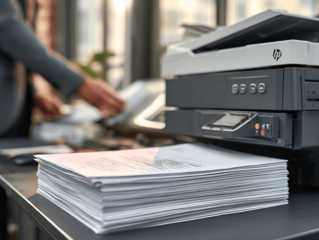 Печать документов в Copyzon — оператор запускает принтер Печать документов в Copyzon — оператор запускает принтер